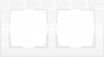 Рамка Flock на 2 поста белая WL05-Frame-02-white 4690389046711