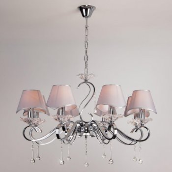 Подвесная люстра Eurosvet Kelly 10085/8 хром/прозрачный хрусталь Strotskis