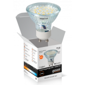 Лампа светодиодная софитная GU10 3W 2700К полусфера прозрачная EB12613