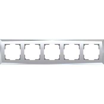 Рамка Diamant на 5 постов зеркальный WL08-Frame-05 4690389143854