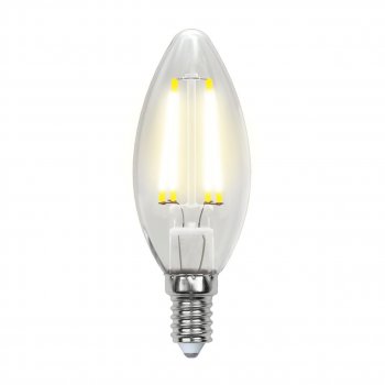 Лампа светодиодная филаментная E14 5W 3000K прозрачная LED-C35-5W/WW/E14/CL/MB GLM10TR