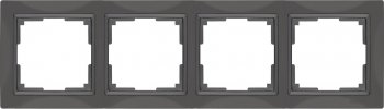 Рамка Snabb Basic на 4 поста серо-коричневый WL03-Frame-04 4690389099069