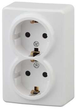 Розетка ЭРА Эксперт 2х2P E Schuko 16A 250V 11-2205-01
