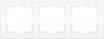 Рамка Flock на 3 поста белая WL05-Frame-03-white 4690389046728