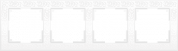 Рамка Flock на 4 поста белая WL05-Frame-04-white 4690389046735