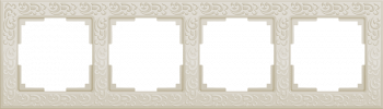 Рамка Flock на 4 поста слоновая кость WL05-Frame-04-ivory 4690389046933