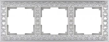 Рамка Antik на 3 поста жемчужный WL07-Frame-03 4690389063510