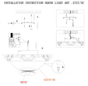 Настенный светильник Odeon Light Tarta 2727/3C