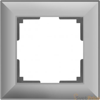 Рамка Fiore на 1 пост серебряный WL14-Frame-01 4690389109041