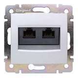 Розетка компьютерная 2хRJ45 Legrand Valena 6 кат FTP на винтах белая 774233