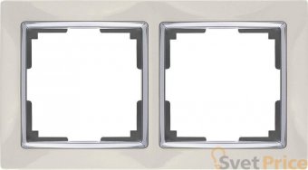 Рамка Snabb на 2 поста слоновая кость WL03-Frame-02-ivory 4690389046315