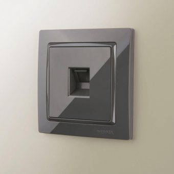 Рамка Snabb Basic на 1 пост серо-коричневый WL03-Frame-01 4690389099038