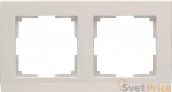 Рамка Stark на 2 поста слоновая кость WL04-Frame-02-ivory 4690389046513