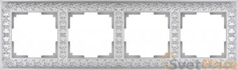 Рамка Antik на 4 поста жемчужный WL07-Frame-04 4690389063527