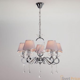 Подвесная люстра Eurosvet Kelly 10085/5 хром/прозрачный хрусталь Strotskis
