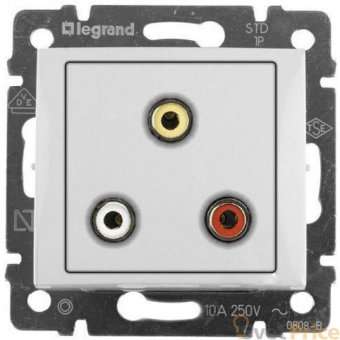 Розетка RCA Legrand Valena белая 770084