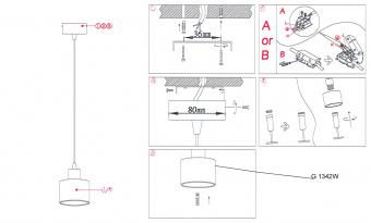 Подвесной светильник Odeon Light Ixia 1342/W