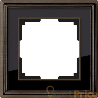 Рамка Palacio на 1 пост бронза/черный WL17-Frame-01 4690389103568