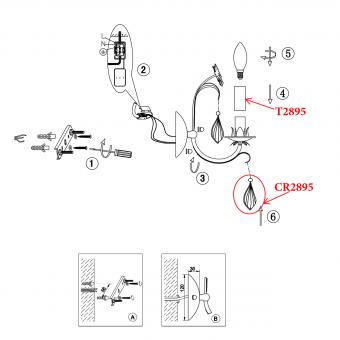 Бра Odeon Light Fera 2895/1W