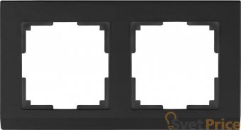 Рамка Stark на 2 поста черный WL04-Frame-02-silver/black 4690389048845