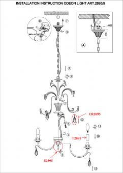 Подвесная люстра Odeon Light Fera 2895/5
