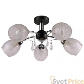 Потолочная люстра IDLamp Agnes 843/5PF-Blackchrome