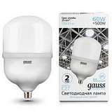 Лампа светодиодная Gauss E27 60W 6500K матовая 63236