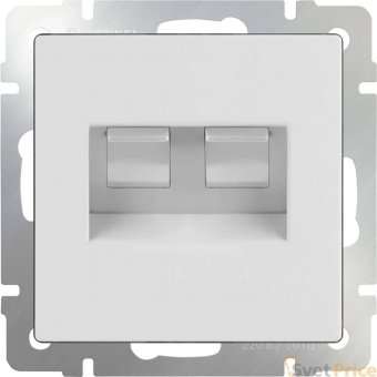 Розетка двойная Ethernet RJ-45 белая WL01-RJ45+RJ45 4690389073526