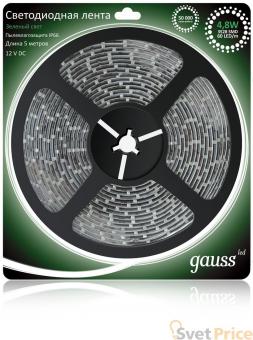 Светодиодная лента Gauss 5M зеленый 4,8W IP66 EB311000605