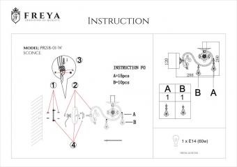 Бра Freya Faberge FR218-01-W