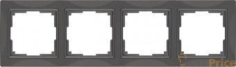 Рамка Snabb Basic на 4 поста серо-коричневый WL03-Frame-04 4690389099069