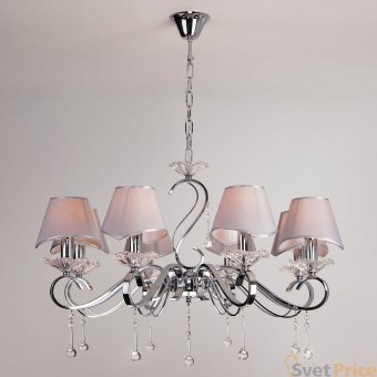 Подвесная люстра Eurosvet Kelly 10085/8 хром/прозрачный хрусталь Strotskis