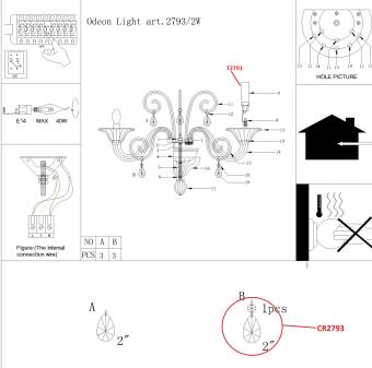 Бра Odeon Light Edna 2793/2W