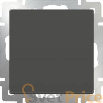 Выключатель одноклавишный проходной серо-коричневый WL07-SW-1G-2W 4690389053986