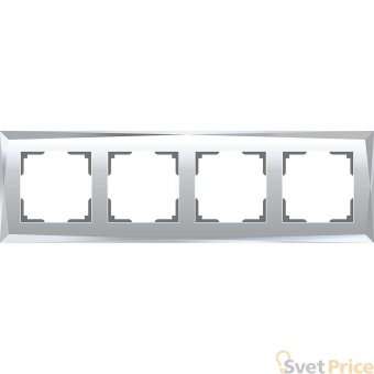 Рамка Diamant на 4 поста зеркальный WL08-Frame-04 4690389143847