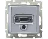 Розетка аудио/видео HD15+Jack3.5 Legrand Valena алюминий 770282