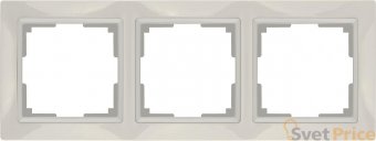 Рамка Snabb Basic на 3 поста слоновая кость WL03-Frame-03 4690389098741