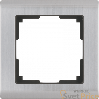 Рамка Metallic на 1 пост глянцевый никель WL02-Frame-01 4690389045905