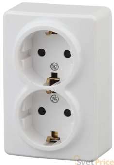 Розетка ЭРА Эксперт 2х2P E Schuko 16A 250V 11-2205-01