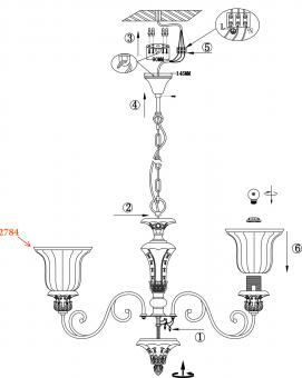 Подвесная люстра Odeon Light Ridera 2784/6