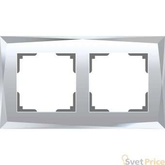 Рамка Diamant на 2 поста зеркальный WL08-Frame-02 4690389143823