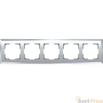 Рамка Diamant на 5 постов зеркальный WL08-Frame-05 4690389143854