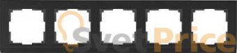 Рамка Stark на 5 постов черный WL04-Frame-05-silver/black 4690389059353
