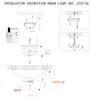 Настенный светильник Odeon Light Tarta 2727/4C