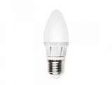 Лампа светодиодная (08135) E27 6W 3000K свеча матовая LED-C37-6W/WW/E27/FR ALM01WH