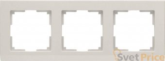 Рамка Stark на 3 поста слоновая кость WL04-Frame-03-ivory 4690389046520