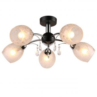 Потолочная люстра IDLamp Agnes 843/5PF-Blackchrome