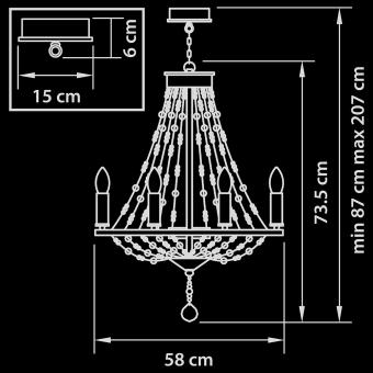 Подвесная люстра Osgona Castello 744148