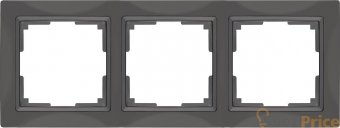 Рамка Snabb Basic на 3 поста серо-коричневый WL03-Frame-03 4690389099052