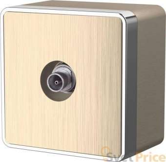 ТВ-розетка оконечная Werkel Gallant шампань рифленый WL15-21-01 4690389129704